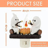 Ghost Campfire Flickering Night Light Halloween Night Lights Plug Into Wall Ghost Pumpkin Night Light Dusk To Dawn Led Lamp Home