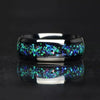 8Mm Fashionable Sparkling Galaxy Opal Ring, Suitable for Both Men and Women, Tungsten Alloy Dome Polishing Comfortable