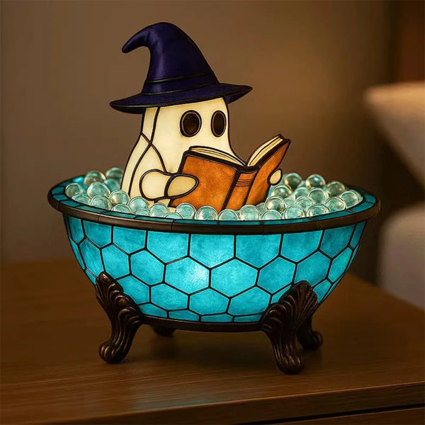 Ghosts Lamp Halloween Ghost Bubble Bath LED Lamp  Color-Changing Mood Light 3D Physical Party Ghosts Bubble Bath Lamp Decor