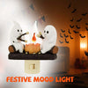 Ghost Campfire Flickering Night Light Halloween Night Lights Plug Into Wall Ghost Pumpkin Night Light Dusk To Dawn Led Lamp Home