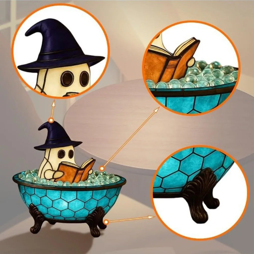 Ghosts Lamp Halloween Ghost Bubble Bath LED Lamp  Color-Changing Mood Light 3D Physical Party Ghosts Bubble Bath Lamp Decor