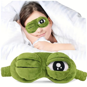 🐸 3D Frog Sleep Mask – Soft, Comfortable & Creative Eyeshade for Travel & Rest