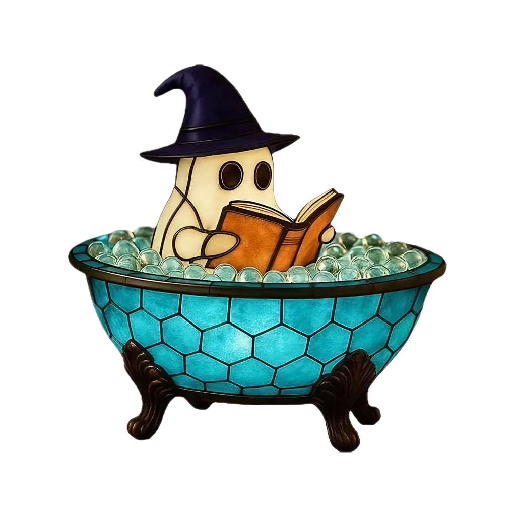 Ghosts Lamp Halloween Ghost Bubble Bath LED Lamp  Color-Changing Mood Light 3D Physical Party Ghosts Bubble Bath Lamp Decor