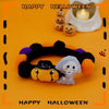 Cat Plush Ball Collar Cute with Doll Pumpkin Spider Small Dog Necklace Beard Corgi Pet Halloween Christmas Neck Ring Jewelry