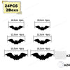 Halloween Bat Decor Night Light 3D Purple Lights Wall Sticker for Self-adhesive Decor Garden Backyard Halloween Party Decoration